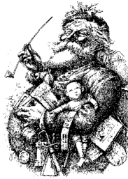 Ambrose plays Santa Claus for a joyous holiday